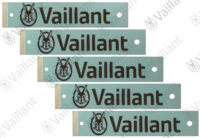 VAILLANT Firmenschild, (x5) Vaillant-Nr. 0010031281