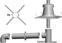 Anschluss-Set DN60/100 - C33x DN60/100 im Schacht, Abdeckung PP
