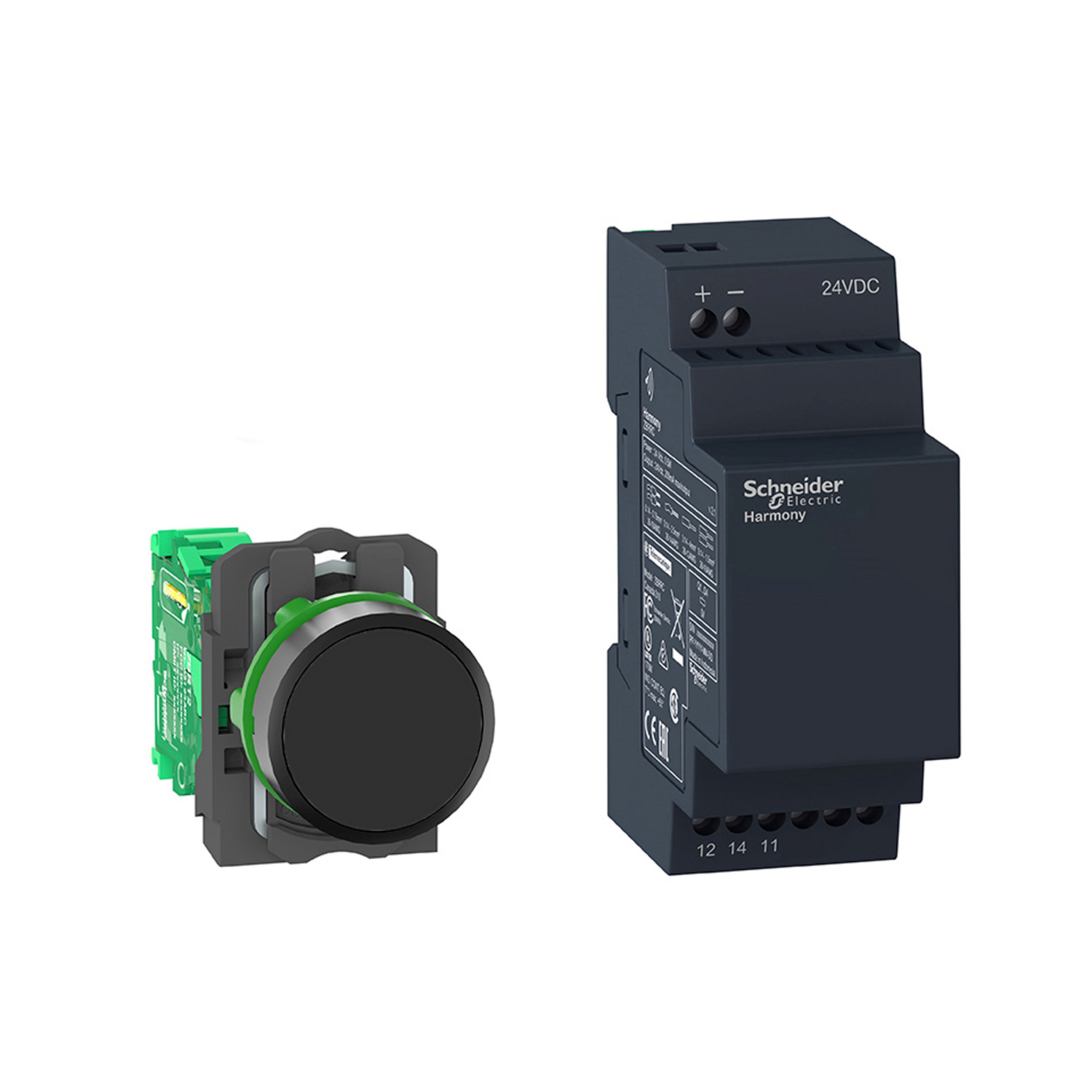 Schneider Electric Drucktaster-Set 24V DC Standard-Receiver XB5RFB01