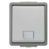 Siemens Dig Industr. Aufputz IP44 Kontrollschalter AUS m Fenster u LED 5TA4700