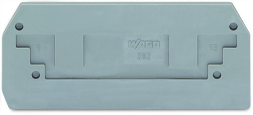 WAGO GmbH &amp; Co. KG Abschlußplatte grau, 2,5mm dick 282-325