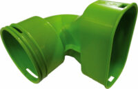 Winkeladapter CWL Übergang 75mm rund auf 50x100 Flachkanal