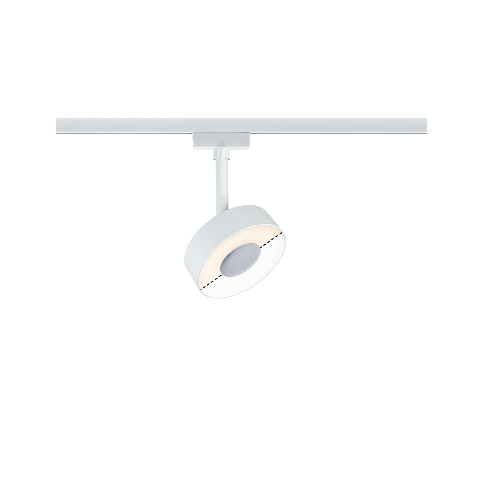 Paulmann PAULMANN LED-Schienenstrahler 5W 1LED weiß 965.44 3000K weiß 210lm weiß matt Aluminium freistr