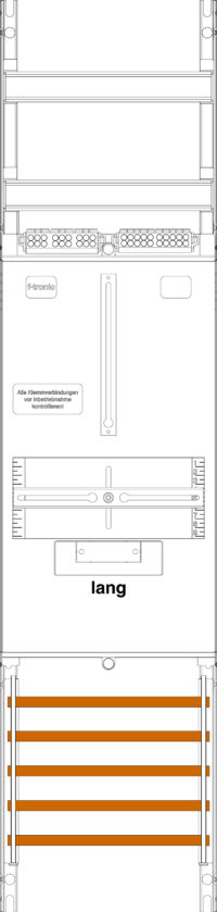F-TRONIC Komplettfeld 1Z 3PBf mit Verdr Z1BL 1050x250mm SS_5p 300mm