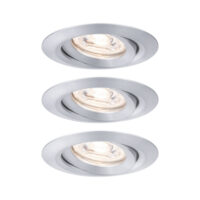 PAULMANN LED-Einbaustrahler 3x4,2W 3LEDs Nova 929.75 alu 2700K weiß 300lm alu Aluminium