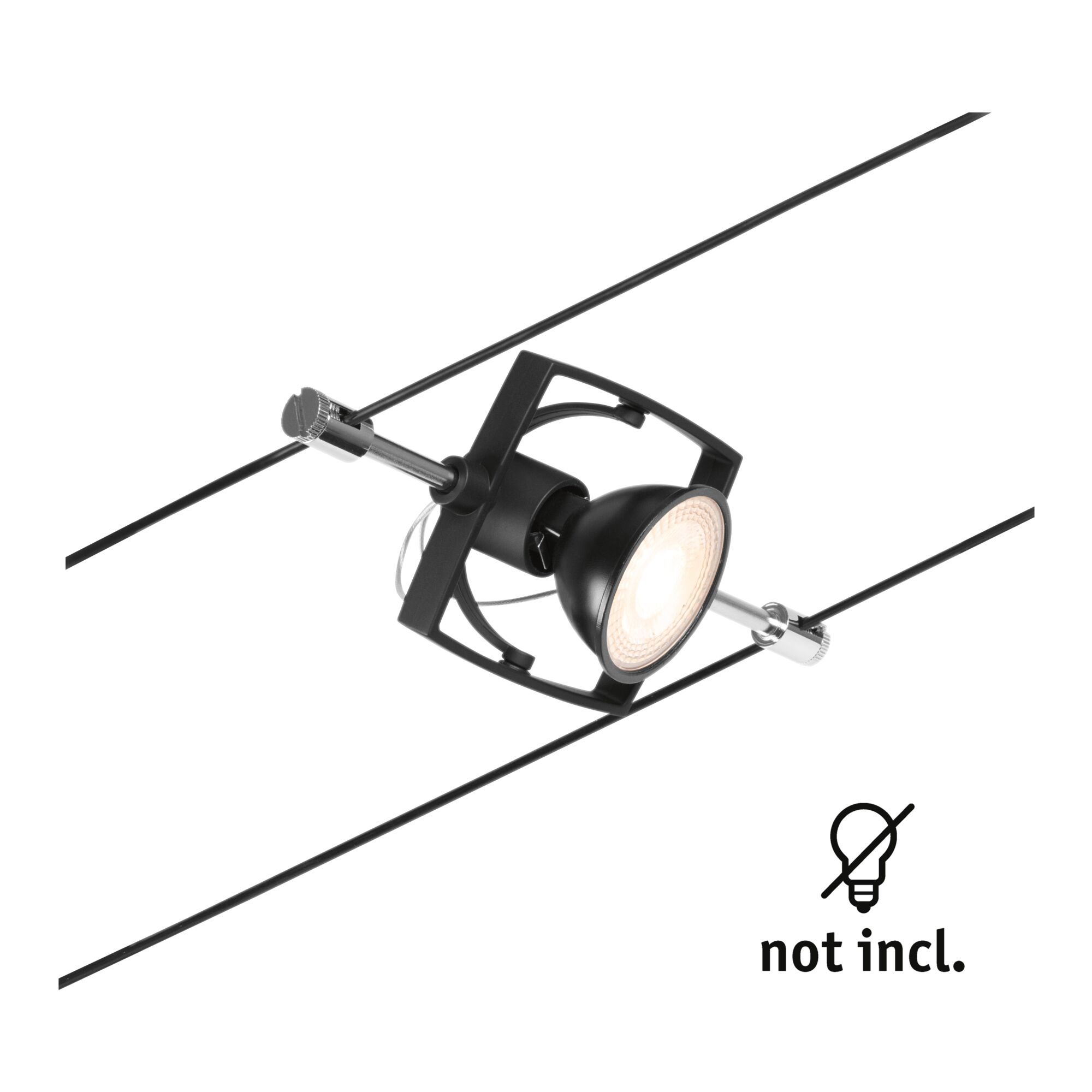 Paulmann PAULMANN LED-Anbaustrahler 10W Konverter 1LED MacII 944.35 schwarz GU5,3 schwarz matt Aluminium IP20