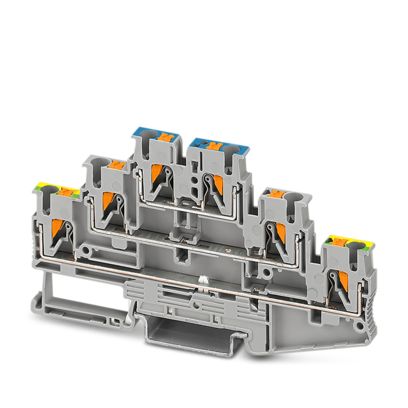 Phoenix Contact Schutzleiter-Reihenklemme 5,2 mm, grau PT 2,5-PE/L/N