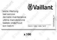 VAILLANT Wartungsaufkleber, (x100) Vaillant-Nr. 0020270735