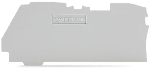 WAGO GmbH &amp; Co. KG Abschluss Zwischenplatte 1 mm dick, grau 2106-1291