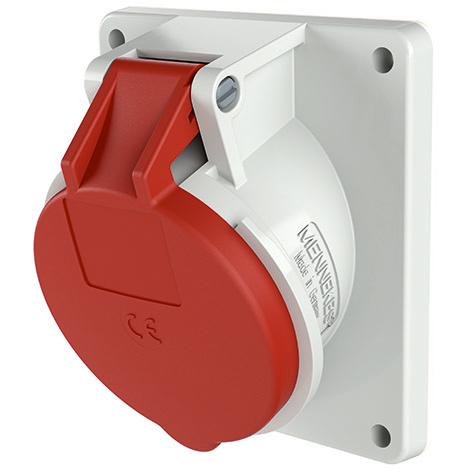 Mennekes MENNEKES CEE-Anbausteckdose 5p 16A 6h 3473 400V/rt IP44 schraublosKl abgew Kunststoff