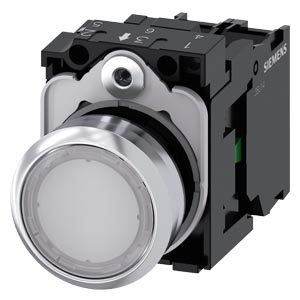 Siemens Siemens Dig Industr. Drucktaster 22mm, rund, weiß 3SU1152-0AB60-1BA0