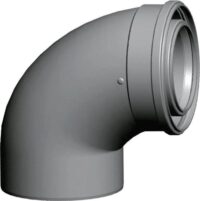 Abgasbogen DN110/160 konzentrisch 87 Grad, aus PP