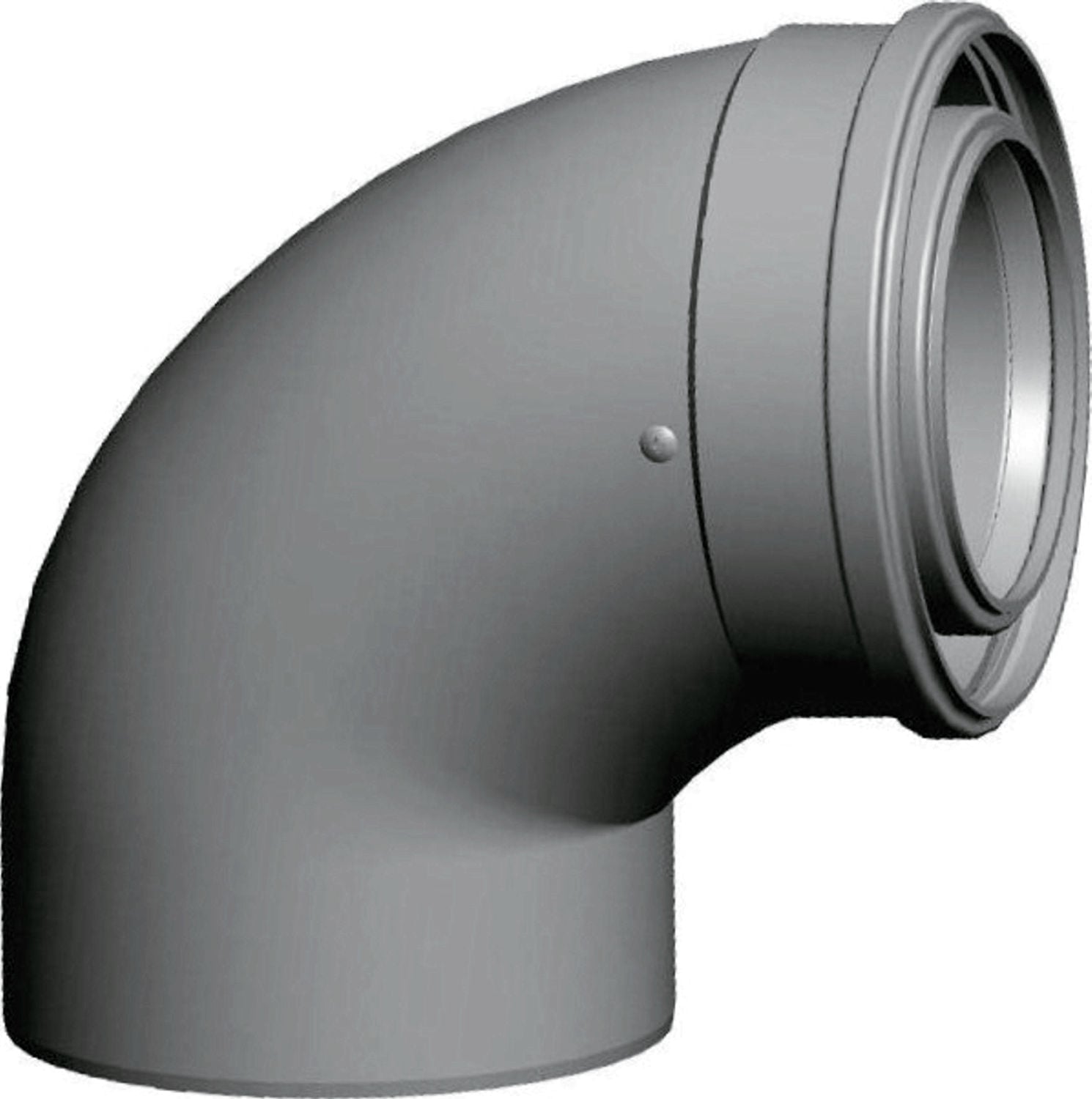Abgasbogen DN110/160 konzentrisch 87 Grad, aus PP