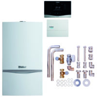 VAILLANT Paket 6.216/2 atmoTEC exclusive VC 104/4-7A E, sensoHOME 380f/2, Zubehör