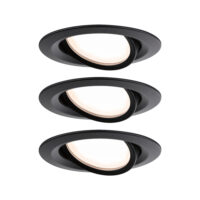 PAULMANN LED-Einbaustrahler 3x6W Konverter schwarz Nova Plus 930.80 3LEDs 2700K weiß 470lm