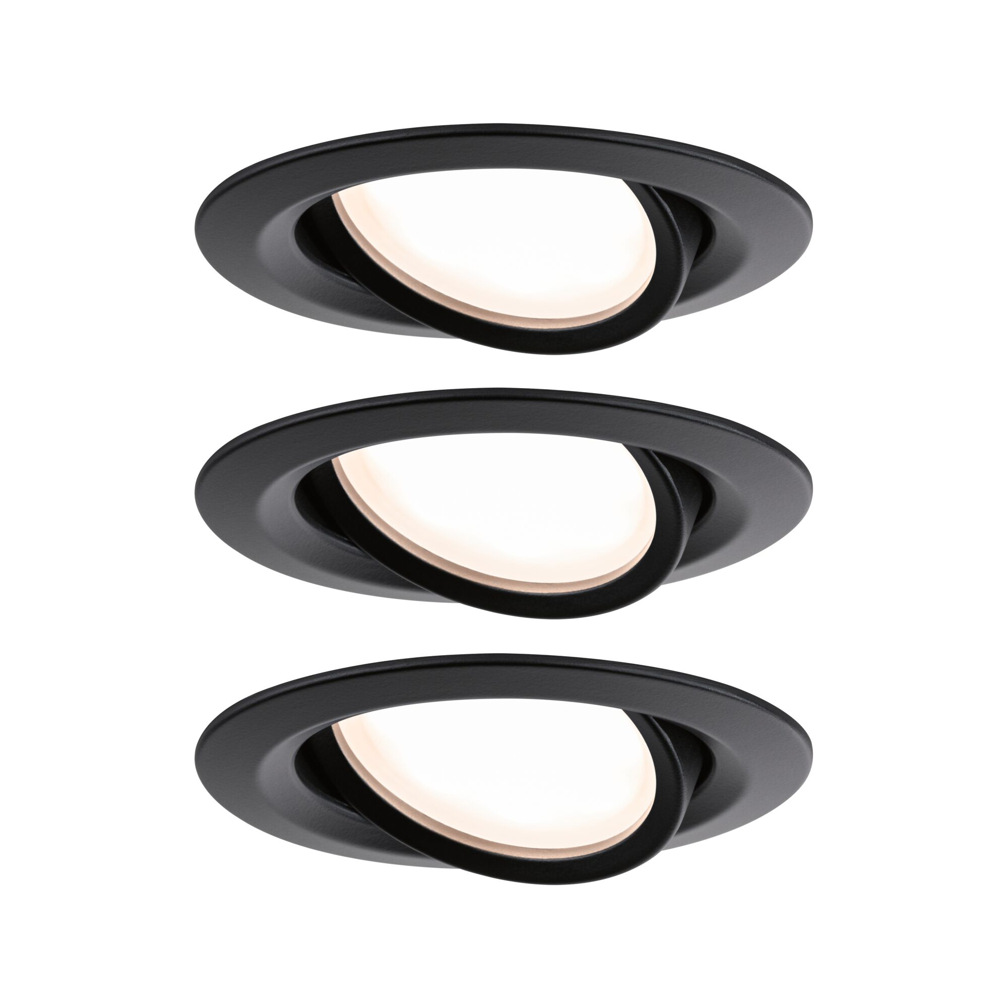 Paulmann PAULMANN LED-Einbaustrahler 3x6W Konverter schwarz Nova Plus 930.80 3LEDs 2700K weiß 470lm