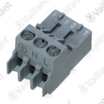 VAILLANT Stecker, Rast 5 3-polig grau Vaillant-Nr. 0010048112