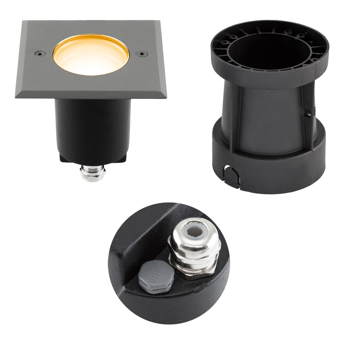 EVN Lichttechnik LED-Bodeneinbauleuchte IP67 schwenkb. 2700K 679435EVA527
