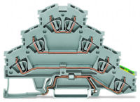 WAGO GmbH & Co. KG Vierstock-Reihenklemme L1-L2-L3-PE, für TS35 281-530