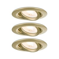 PAULMANN LED-Einbaustrahler 6W dimmbar 3LEDs 924.08 go 2700K weiß 460lm GU10 go matt Aluminium