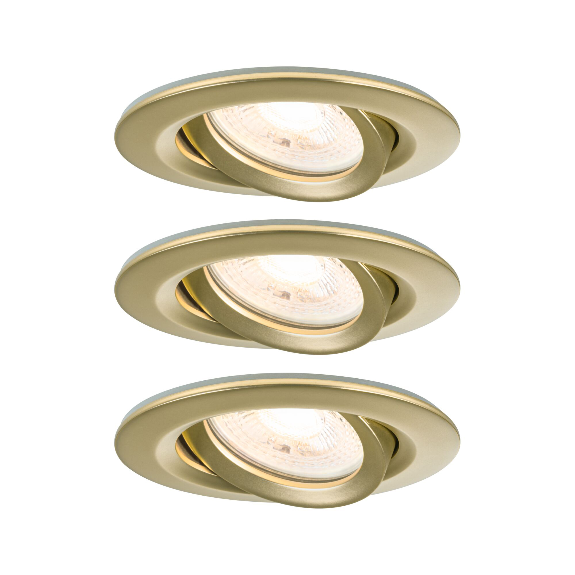 Paulmann PAULMANN LED-Einbaustrahler 6W dimmbar 3LEDs 924.08 go 2700K weiß 460lm GU10 go matt Aluminium
