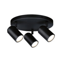 PAULMANN LED-Anbaustrahler 10W 3LEDs schwarz Zyli 667.76 GU10 schwarz matt Aluminium IP44
