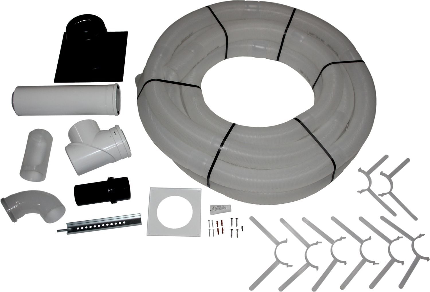 WOLF Anschluss-Set DN110/160 - C93x DN110 flexibel im Schacht, Abdeckung PP