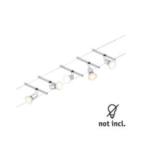 PAULMANN LED-Anbaustrahler 5x10W Konverter matt Salt 944.42 5LEDs chr GU5,3 chr Aluminium