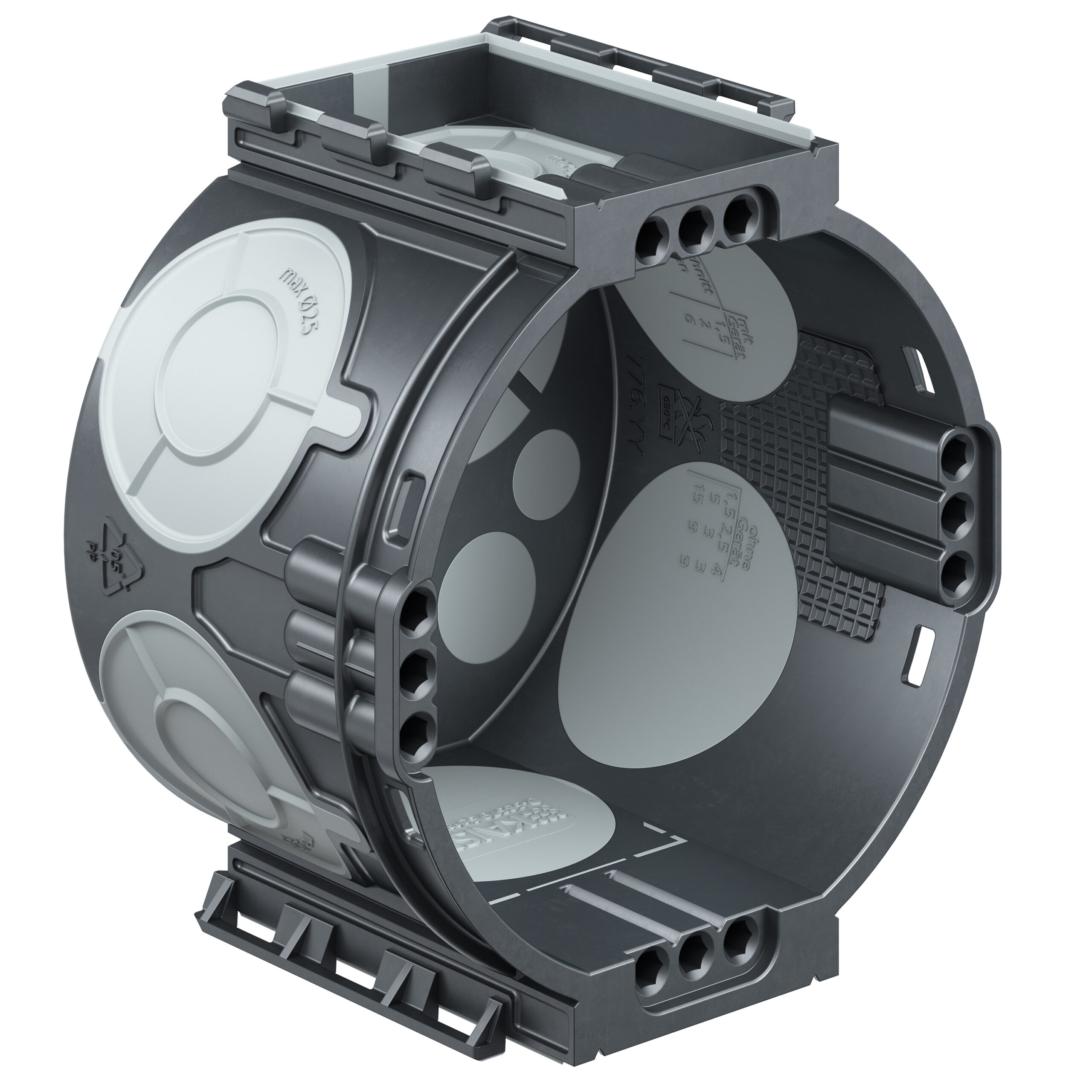 KAISER Ger&auml;tedose Unterputz luftd &Oslash;60x46mm Kunststoff 1055-25 IP2X rnd Dichtmembran