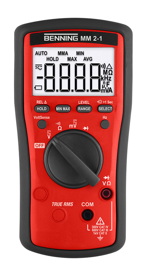 BENNING Multimeter digi 600V/AC 600V/DC BENNING MM 2-1 60MOhm man/auto