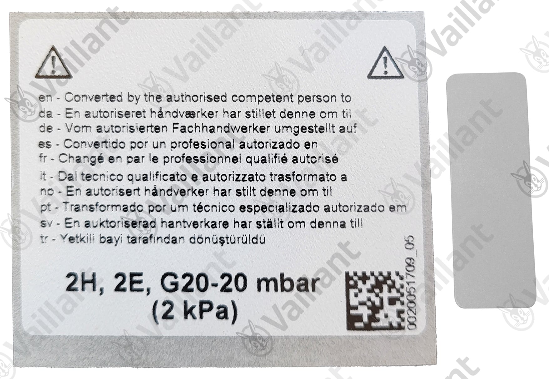 VAILLANT Umstellsatz, P-H (DE/AT) Vaillant-Nr. 0020253190