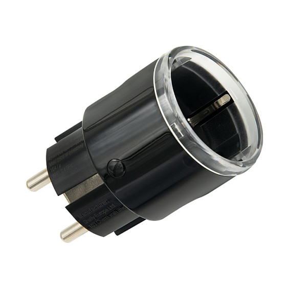 Shelly Shelly Plug &amp; Play "Plug S Gen3 Matter" Wi-Fi Smart-Steckdose 12A Messfunktion WLAN Bluetooth schwarz
