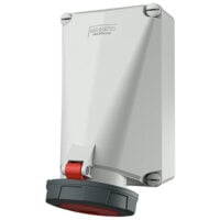 MENNEKES CEE-Steckdose 5p 125A 6h IP67 143 400V/rt Aufputz Schraubkl Kunststoff