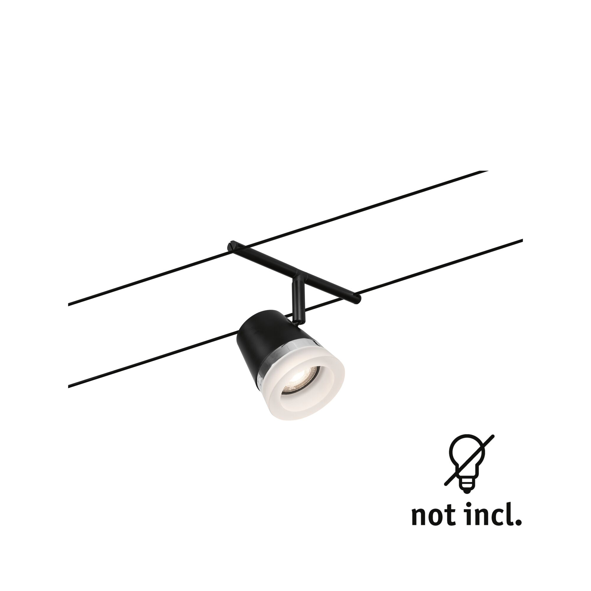 Paulmann PAULMANN LED-Strahler 10W Konverter 1LED schwarz CorDuo 944.64 GU5,3 schwarz matt Aluminium IP20