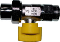 Gaskugelhahn Durchgangsform Rp3/4" mit thermischer Sicherung, verchromt