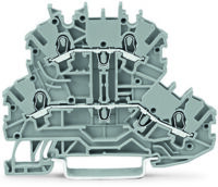WAGO GmbH & Co. KG Doppelstockklemme 2-Leiter, grau 2000-2201