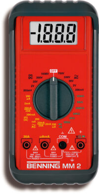 BENNING Multimeter digi 600V/AC 600V/DC BENNING MM 2 20A/AC 20A/DC 20MOhm