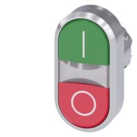 Siemens Dig Industr. Doppeldrucktaster grün,22mm, beleuchtet 3SU1051-3AB42-0AK0