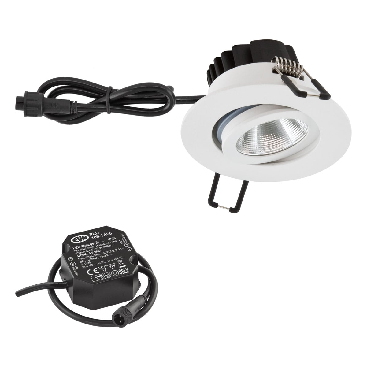 EVN Lichttechnik P-LED Einbauleuchte 230V 3000K weiß PC650N90102