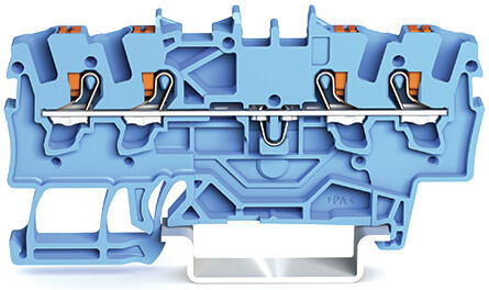 WAGO GmbH &amp; Co. KG 4-Leiter-Durchgangsklemme 1,5qmm, blau 2201-1404