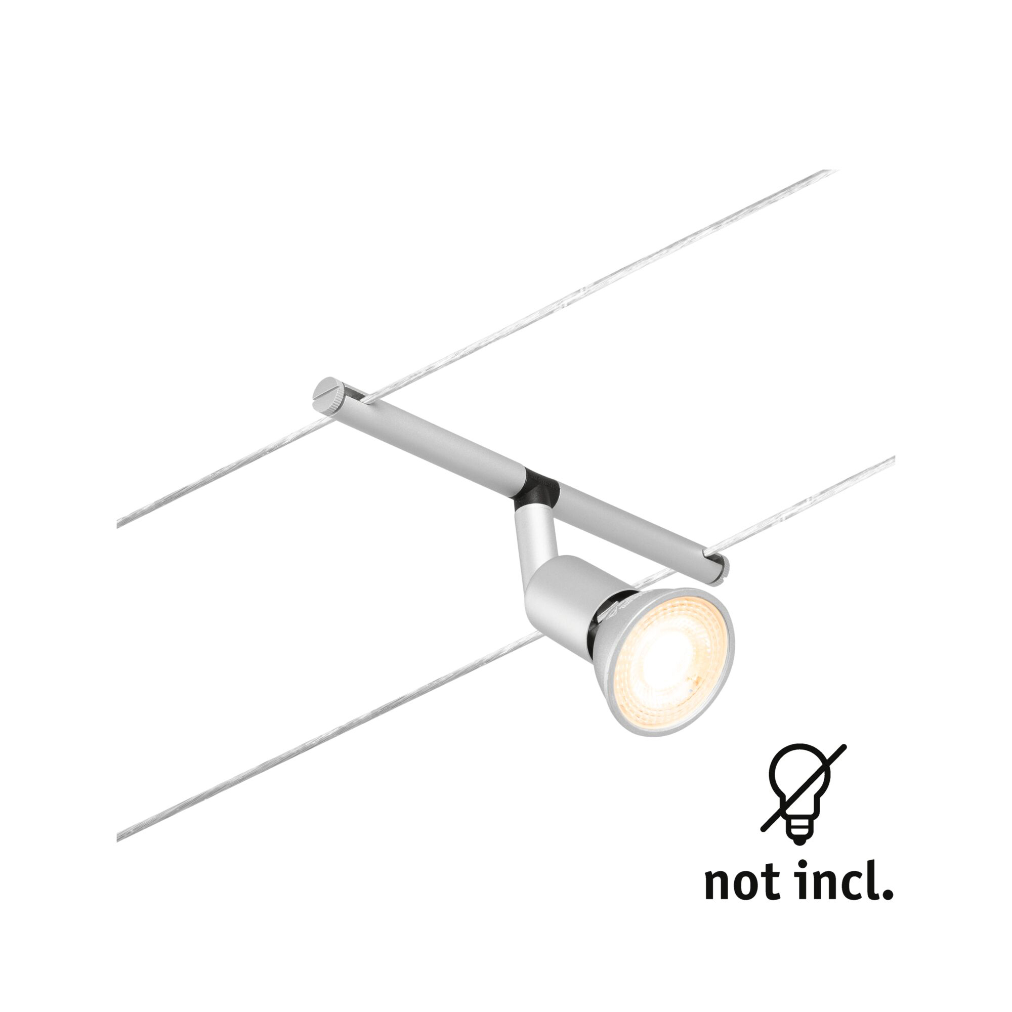 Paulmann PAULMANN LED-Anbaustrahler 10W Konverter 1LED Salt 944.43 chr GU5,3 chr matt Aluminium IP20