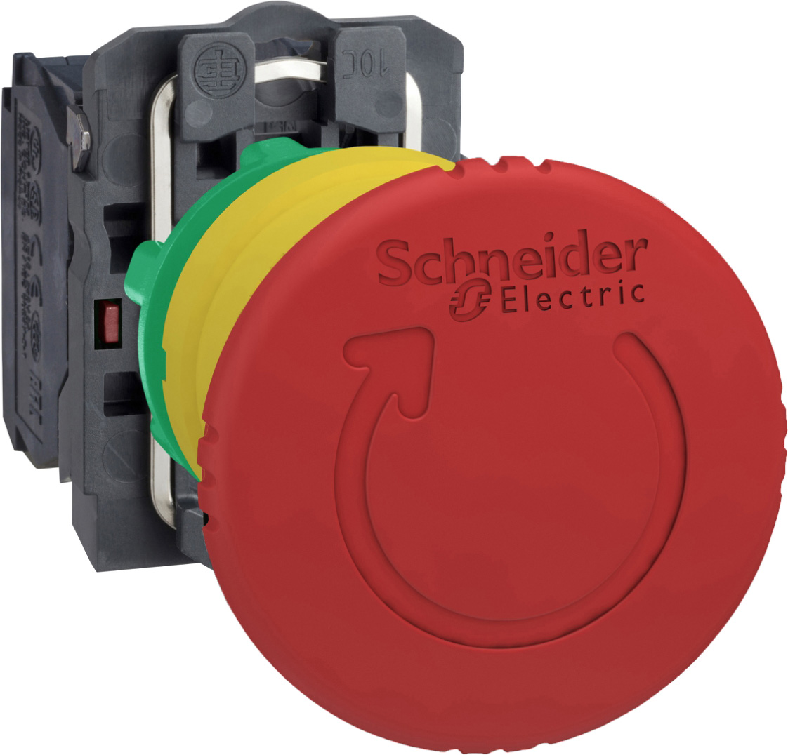Schneider Schneider Electric Pilzdrucktaster Not-Aus Drehentriegelung, 2Ö XB5AS8444