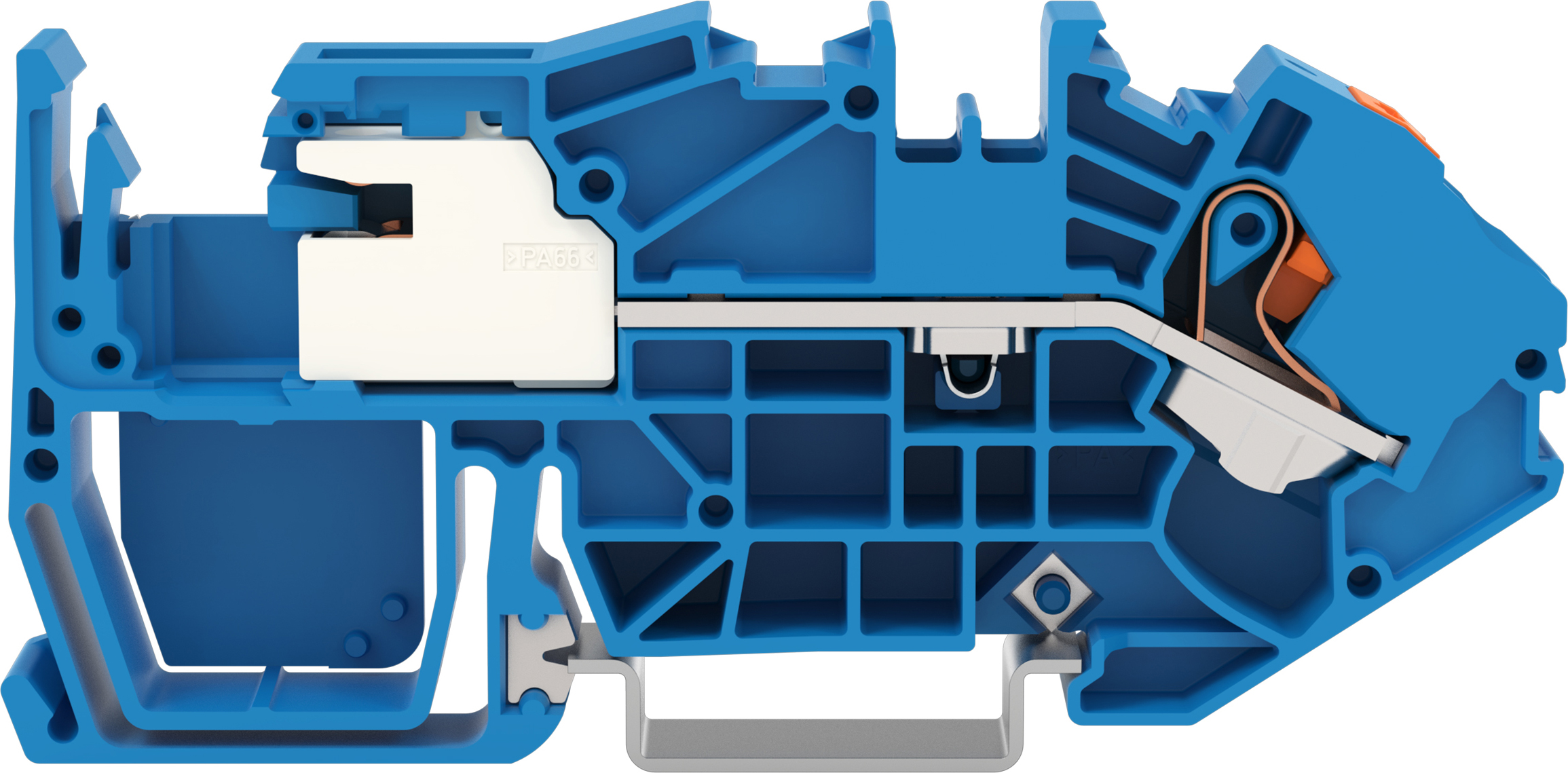 WAGO GmbH &amp; Co. KG Trennklemme 1-Leiter-N 16qmm +Drücker blau 2216-7714