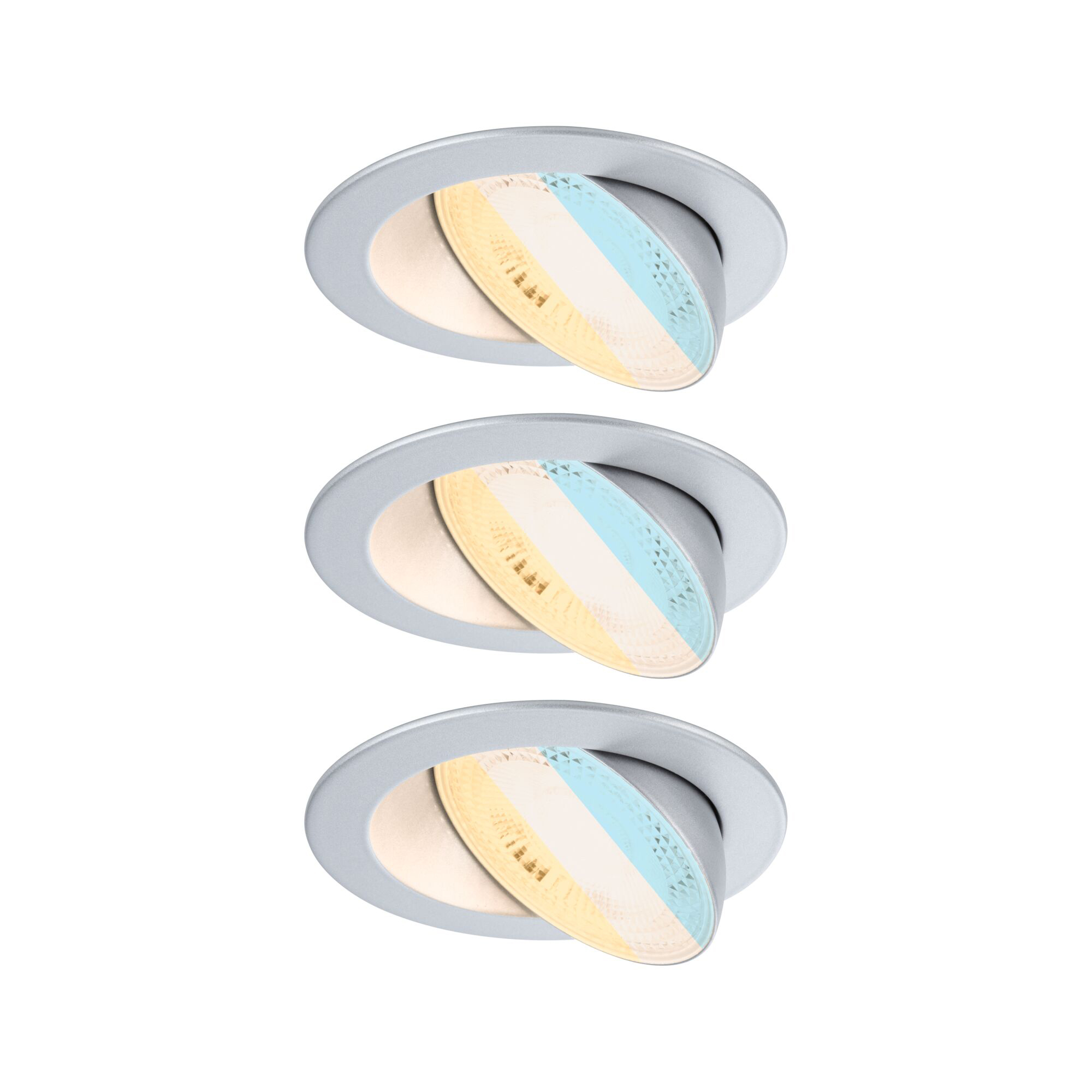 Paulmann PAULMANN LED-Einbaustrahler 6,5W Konverter weiß 922.56 3LEDs chr 2700-6500K 700lm chr