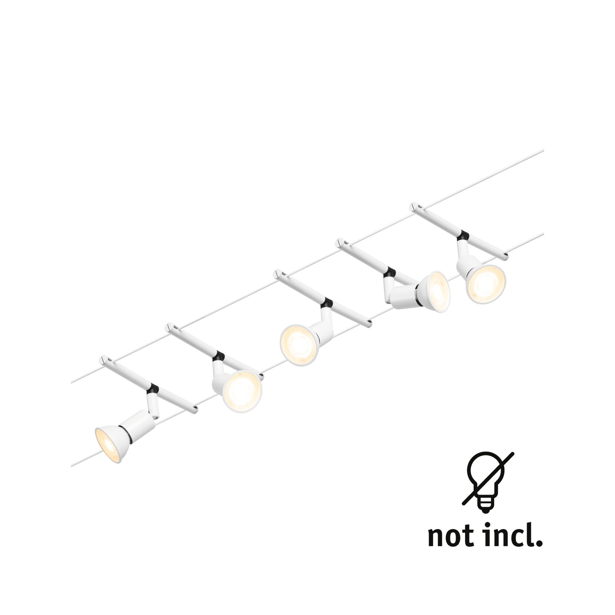 Paulmann PAULMANN LED-Anbaustrahler 5x10W Konverter weiß Salt 944.58 5LEDs GU5,3 weiß matt Aluminium IP20