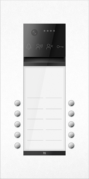 TCS TCS Türstation Unterputz reinweiß 10RT Bus mit Kamera AVU600210-0019 Vandal Schutz