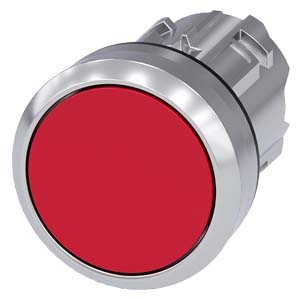 Siemens Siemens Dig Industr. Drucktaster 22mm, rund, rot 3SU1050-0AB20-0AA0