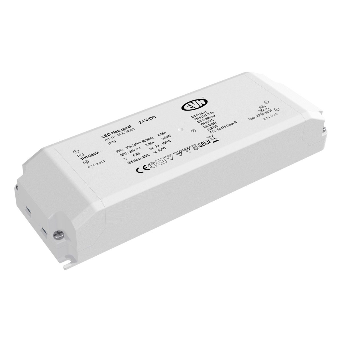 EVN Lichttechnik LED-Netzgerät 24VDC 1-50 Watt SLK 240 50