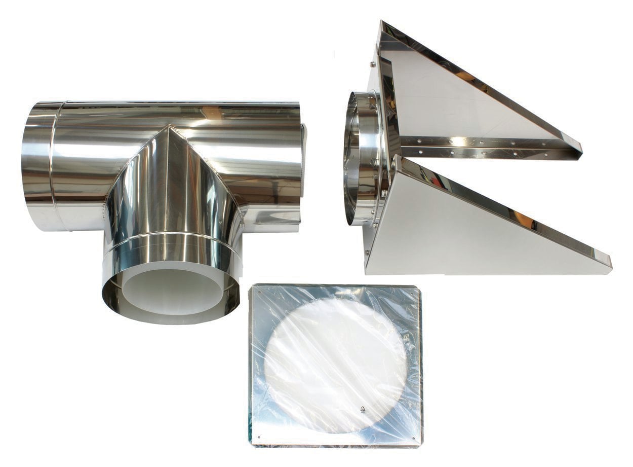 Vaillant Außenwandanschluss 250/350 mm für Fassadenverlegung konz. PP/Edelst.