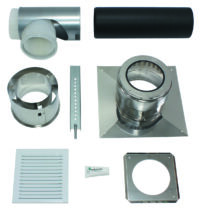 Basis-Anschluss-Set DN 200 PP an Abgas DN 200 PP Schacht